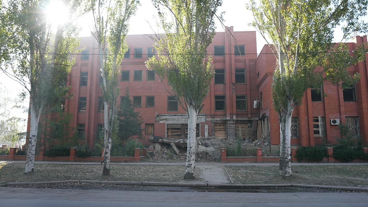 Дружківка. Зруйнована будівля банку